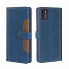 For CUBOT Note 7 Skin Feel Straw Hat Magnetic Buckle Leather Phone Case(Blue) - 1