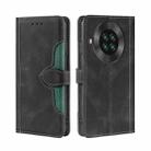 For CUBOT Note 20 Skin Feel Straw Hat Magnetic Buckle Leather Phone Case(Black) - 1