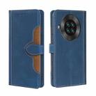 For CUBOT Note 20 Skin Feel Straw Hat Magnetic Buckle Leather Phone Case(Blue) - 1