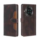 For CUBOT Note 20 Skin Feel Straw Hat Magnetic Buckle Leather Phone Case(Brown) - 1