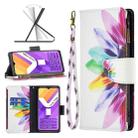 For vivo Y15s Colored Drawing Pattern Zipper Horizontal Flip Leather Phone Case(Sun Flower) - 1