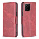 For vivo Y15s Lambskin Texture Pure Color Horizontal Flip Leather Phone Case(Red) - 1