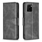 For vivo Y15s Lambskin Texture Pure Color Horizontal Flip Leather Phone Case(Black) - 1