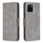 For vivo Y15s Lambskin Texture Pure Color Horizontal Flip Leather Phone Case(Grey) - 1