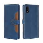 For Blackview A90 Skin Feel Straw Hat Magnetic Buckle Leather Phone Case(Blue) - 1