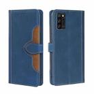 For Blackview A100 Skin Feel Straw Hat Magnetic Buckle Leather Phone Case(Blue) - 1