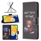 For Samsung Galaxy A03 166mm Colored Drawing Pattern Leather Phone Case(Bear) - 1