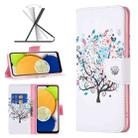 For Samsung Galaxy A03 166mm Colored Drawing Pattern Leather Phone Case(Little Tree) - 1