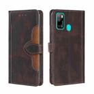 For Ulefone Note  9P Skin Feel Straw Hat Magnetic Buckle Leather Phone Case(Brown) - 1