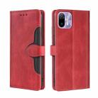 For Ulefone Note 6 / 6P Skin Feel Straw Hat Magnetic Buckle Leather Phone Case(Red) - 1