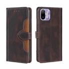For Ulefone Note 6 / 6P Skin Feel Straw Hat Magnetic Buckle Leather Phone Case(Brown) - 1