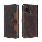 For Ulefone Note 10 Skin Feel Straw Hat Magnetic Buckle Leather Phone Case(Brown) - 1