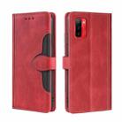 For Ulefone Note 12P Skin Feel Straw Hat Magnetic Buckle Leather Phone Case(Red) - 1