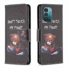 For Nokia G21 / G11 Colored Drawing Pattern Horizontal Flip Leather Phone Case(Bear) - 1