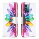 For Nokia G21 / G11 Colored Drawing Pattern Horizontal Flip Leather Phone Case(Sun Flower) - 1