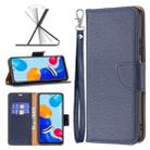 For Xiaomi Redmi Note 11 Global Litchi Texture Pure Color Leather Phone Case(Dark Blue) - 1