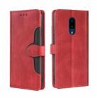 For Sharp Aquos Zero 2 SHV47 SH-01M Skin Feel Straw Hat Magnetic Buckle Leather Phone Case(Red) - 1