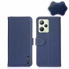 For OPPO Realme C35 KHAZNEH Litchi Genuine Leather Phone Case(Blue) - 1