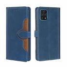 For UMIDIGI A11 Pro Max Skin Feel Straw Hat Magnetic Buckle Leather Phone Case(Blue) - 1