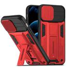 For iPhone 13 Sliding Camera Cover Design Phone Case(Red) - 1