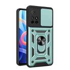 For Xiaomi Redmi Note 11 5G Sliding Camera Cover TPU+PC Phone Case(Green) - 1