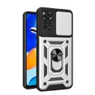For Xiaomi Redmi Note 11 Pro (Global) Sliding Camera Cover TPU+PC Phone Case(Silver) - 1