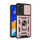 For Xiaomi Redmi Note 11 Pro (Global) Sliding Camera Cover TPU+PC Phone Case(Rose Gold) - 1