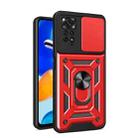 For Xiaomi Redmi Note 11 Pro (Global) Sliding Camera Cover TPU+PC Phone Case(Red) - 1