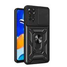 For Xiaomi Redmi Note 11 Pro (Global) Sliding Camera Cover TPU+PC Phone Case(Black) - 1