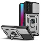 For Motorola Moto G Stylus (2022) Sliding Camera Cover TPU+PC Phone Case(Silver) - 1