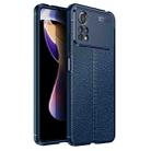 For Xiaomi Poco M4 Pro Fine Hole Version Litchi Texture Shockproof TPU Phone Case(Blue) - 1