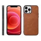 For iPhone 12 / 12 Pro Cowhide Texture PU Phone Case(Brown) - 1