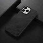 For iPhone 12 Pro Max Cowhide Texture PU Phone Case(Black) - 2