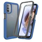 For Motorola Moto G31 / G41 Starry Sky Full Body Hybrid Shockproof Phone Case(Royal Blue) - 1