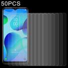 50 PCS 0.26mm 9H 2.5D Tempered Glass Film For TCL 20 AX 5G - 1