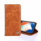 For OPPO Find X2 Pro Non-Magnetic Retro Texture Horizontal Flip Leather Phone Case(Brown) - 1