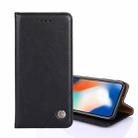 For HTC U11 Non-Magnetic Retro Texture Leather Phone Case(Black) - 1