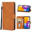 Leather Phone Case For Samsung Galaxy M53 5G(Brown) - 1