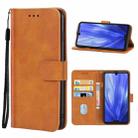 Leather Phone Case For Sharp Aquos R3 / SHV44 / SH-04L(Brown) - 1