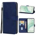 Leather Phone Case For Sharp Aquos Sense SHV40(Blue) - 1