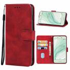 Leather Phone Case For Sharp Aquos Sense SHV40(Red) - 1