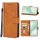 Leather Phone Case For Sharp Aquos Sense SHV40(Brown) - 1