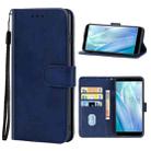 Leather Phone Case For Sharp Aquos Sense 3 Basic(Blue) - 1