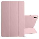 For Huawei Matepad 11 2021 3-folding Honeycomb TPU Leather Tablet Case(Pink) - 1