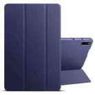 For Huawei Matepad 11 2021 3-folding Honeycomb TPU Leather Tablet Case(Dark Blue) - 1