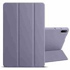 For Huawei Matepad 11 2021 3-folding Honeycomb TPU Leather Tablet Case(Purple) - 1