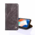 For Samsung Galaxy Note10+ Non-Magnetic Retro Texture Leather Phone Case(Grey) - 1