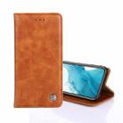 For Samsung Galaxy S21+ 5G Non-Magnetic Retro Texture Leather Phone Case(Brown) - 1