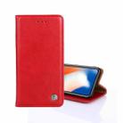 For LG K40S Non-Magnetic Retro Texture Horizontal Flip Leather Phone Case(Red) - 1