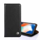 For OPPO Reno Non-Magnetic Retro Texture Horizontal Flip Leather Phone Case(Black) - 1